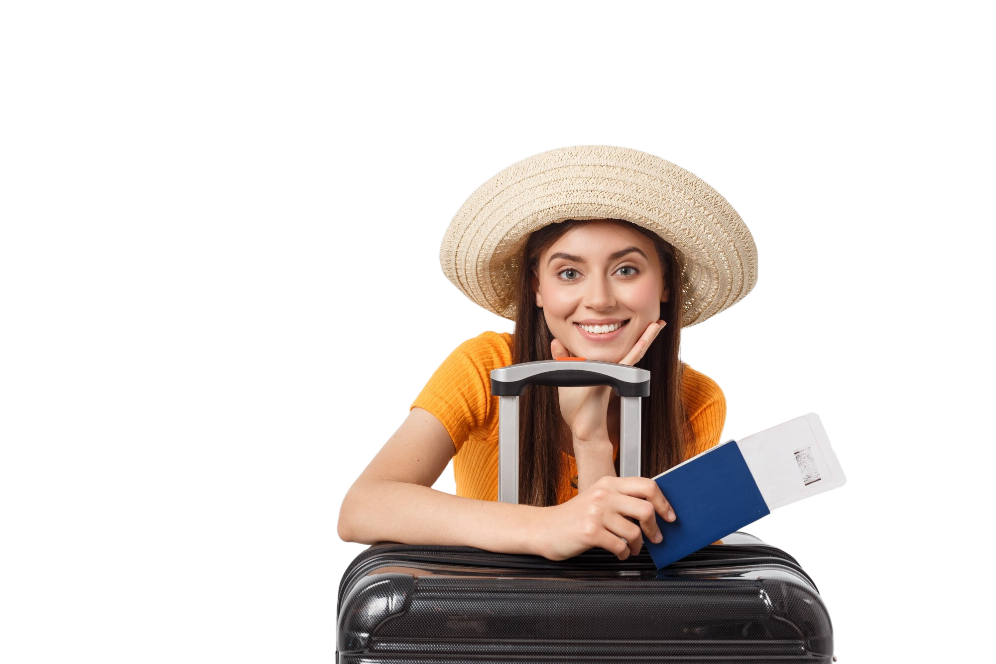 Happy tourist
